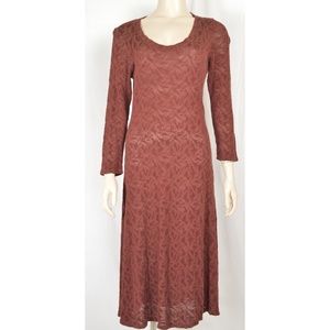 Cut Loose dress SZ XS brown  3/4 sleeve mesh semi